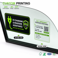 Autocollant personnalisé double face pour pare-brise de voiture, vinyle transparent, code QR, étiquette de sécurité, impression sur verre, vente en gros
