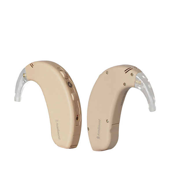 AcoSound L4-BTE-H High Power BTE Hearing Aids for Seniors Severe Profound Hearing Loss ISO13485 Certified Adjustable Noise