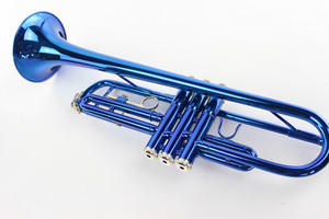 <span class=keywords><strong>Trompette</strong></span> bleue plaquée argent, Instrument à vent, ton Bb, <span class=keywords><strong>prix</strong></span> de gros, convient aux débutants - Product Image 2
