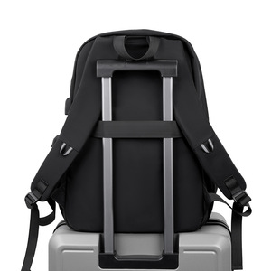 Men's <b>Backpack</b> <b>Large</b> Capacity 15 Inches Water Resistant Casual Everyday Use Gray Black Blue Solid Color Summer 2025 - Product Image 3