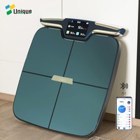 Balances de poids de salle de bain Bluetooth à poignée rétractable de 180kg Balance de graisse corporelle numérique intelligente Balance de santé de fitness intelligente