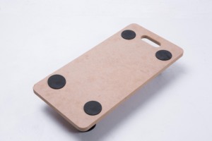 200kg Premium fabrieksgemaakte houten platformkar met 4 wielen, universele wielen, magazijnkar, handaangedreven - Product Image 2