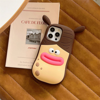 Offre Spéciale créatif 3D dessin animé mignon animaux élastique lèvre saucisse Girly étui en silicone souple Fundas pour iPhone 15 Pro Max 14 13 12 11