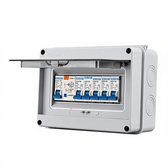 Cross-border Outdoor IP65 Waterproof Distribution Box Surface-mounted Circuit Breaker Enclosure Plastic RCD Box