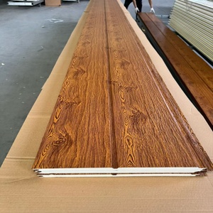 Panneaux sandwich en mousse <span class=keywords><strong>de</strong></span> polyuréthane, isolés, aspect brique, panneau mural décoratif pour façade, pare-feu, bardage métallique pour <span class=keywords><strong>maison</strong></span> - Product Image 3