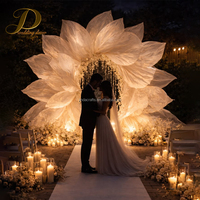 JINDA - Décoration de scène de mariage personnalisée de luxe - Grand panneau de fleurs en soie avec cadre métallique pour la décoration d'événements de mariage