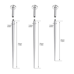 G23 Titan Cơ Thể Piercing Taper Chèn Công Cụ Kit 14G <span class=keywords><strong>16G</strong></span> Thay Đổi Công Cụ Nội Bộ Threaded Threaded Công Cụ Cho Cho Tai Mũi Lip - Product Image 1