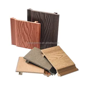 Outdoor Waterproof Wpc Wall Cladding Panel Board Natural Wood Grain Ceiling Wooden Look House Vinyl Siding WPC Wood Composite