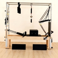 Máquina de Pilates Multifuncional 3 en 1, Cama Reformer para Ejercicios de Core, Equipo de Entrenamiento de Pilates Todo en Uno para Estudio Comercial
