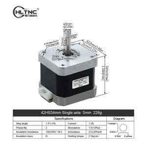 Motor paso a paso HLTNC <span class=keywords><strong>Nema</strong></span> <span class=keywords><strong>17</strong></span> 0,9 2 fases 42HM34-0606 para enrutador cnc puede coincidir con DM542 para cnc - Product Image 2