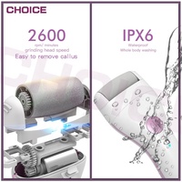 Haute qualité IPX6 étanche pédicure Machine épurateur de pied Rechargeable pied fichier électrique callosités dissolvant