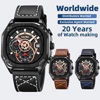 Reloj de Pulsera de Cuarzo SKMEI 9313 para Hombre con Costuras en Color de Contraste, Resistente al Agua 30M, Opción de Regalo para Cumpleaños o Días Festivos