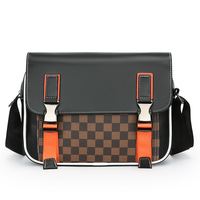 Tas Selempang Kulit PU Mewah Pria Gaya Klasik Fashionable Tas Bahu Desainer Tas Selempang untuk Pria