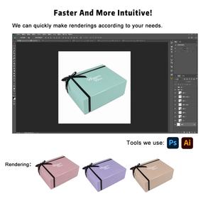 Biodegradable Lid and Base Rigid Cardboard Valentine Luxury Paper <b>Box</b> Geschenkbox <b>Bridesmaid</b> <b>Gift</b> Packaging <b>Box</b> with Ribbon - Product Image 5