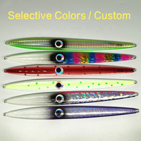 Umpan Pancing Logam Air Asin OEM 150g-800g untuk Trolling Ikan Besar di Laut Dalam, Cepat Tenggelam, Jigging, Bercahaya UV, Jig Vertikal Kecepatan Tinggi