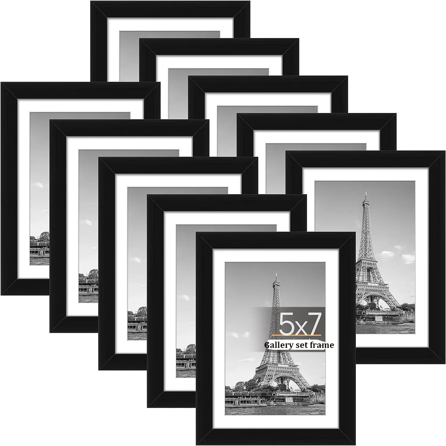 Cadre photo A4 ensemble d'art mural noir cadres photo cadre photo souvenir bois noir blanc