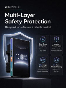 แผงควบคุมอัจฉริยะติดผนัง JINK Switch D Matter Thread สำหรับไฟ ผ้าม่าน ดนตรี และ Apple Home - Product Image 4