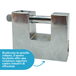 Lucchetto di Sicurezza in Metallo per Valigie con Cilindro da 40mm e 3 Chiavi, Serratura da Viaggio - Product Image 5