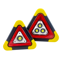 Triangle d'avertissement d'urgence pour voiture Signal lumineux de signalisation triangulaire clignotant pour voiture