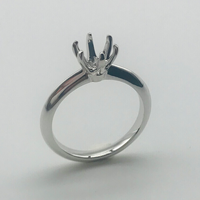 MaiYi Bestseller Massiver 9k 10K 14K 18K Weißgold-Ringrohling für Schmuckherstellung, Maßgefertigte Halbmontierte Diamantringe zur Steinbefestigung
