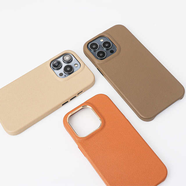 Custom Luxury Handmade Magnetic Deer Leather Pc ultra Thin Slim Phone case