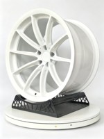 1 Pieza de Llanta Forjada de Aleación de Aluminio 6061 T6, Blanco Brillante, Multirradio, Personalizada, PCD ET, para Mejora y Reequipamiento de Automóviles de Pasajeros
