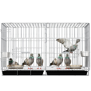 Gabbia per piccioni alloggiamento per uccelli grande divisorio pieghevole in metallo solido eco-friendly galvanizzato per animali domestici gabbie e case pulsante Han Han Pet 5kg - Product Image 1