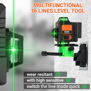 Hilda 16 קווים 4d לייזר ירוק רמת אנכי אנכי ואופקיים פילוס 360 לחצות לבנייה ותמונה - Product Image 6