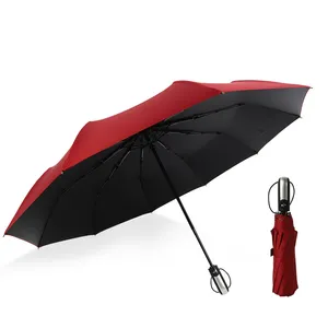 Promotion Transparent 3-fach China Designer Digitaldruck Golf Wind Resistant Regenschirm für den Regen