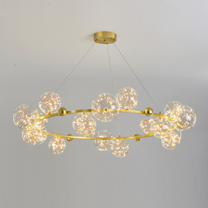 Modern Design Pendant Lamp Decorative Romantic Luxury Chandelier <b>Light</b> for Living Room <b>Dining</b> Glass Chandelier Ceiling Lighting - Product Image 6