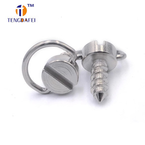 Vis autotaraudeuse en acier inoxydable Tengdafei M4 avec œillet, tête ronde fendue, fixation pour bois, taille métrique TF3137 - Product Image 2