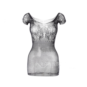 Set di Lingerie <span class=keywords><strong>in</strong></span> pizzo a maglia Sexy tutina da <span class=keywords><strong>notte</strong></span> erotica da donna Bodydress trasparente floreale senza cavallo - Product Image 6