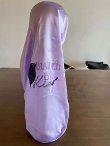 Custom Logo <b>Extra</b> Xl <b>Large</b> Jumbo Headband Long Braid Elastic Band En Satin Silk Sublimation Bonnet - Product Image 3
