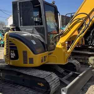 Mini-excavatrice d'occasion Komatsu PC55 5,5 tonnes, pelle hydraulique compacte sur chenilles à vendre, performances et fiabilité supérieures - Product Image 1