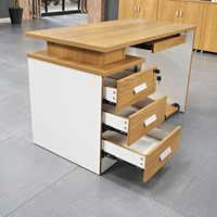 Escritorio de Computadora de Oficina Moderno Convertible de Madera para Personal de Construcción con Diseño Personalizable