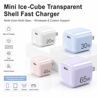 Chargeur rapide GaN 20W 30W 35W 45W 65W, chargeur PD, adaptateur de voyage portable, chargeur de téléphone portable USB-C avec câble de type C