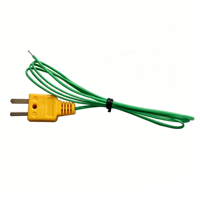 Sonde de température industrielle à thermocouple de type K 400, 1000 mm, précision 0,1, étanche IP65, fil nu, isolée en PTFE vert