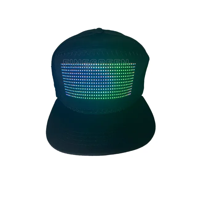 2020 popular LED fluorescent DIY editable Halloween hat luminous hat hip hop hat