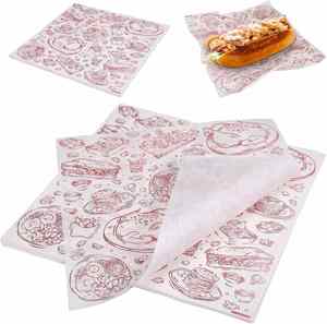 Kraft Food Grade Greaseproof Moisture Proof <b>Wrapping</b> <b>Paper</b> Parchment 42g/m Single-Sided Custom Logo Bread Cookie Fast Food - Product Image 1