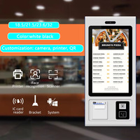 Borne Libre-Service sur Pied à Écran Tactile 32/23.6/21.5 Pouces pour Terminal de Paiement, Affichage Numérique et Prise de Commande, Système POS pour Restaurant