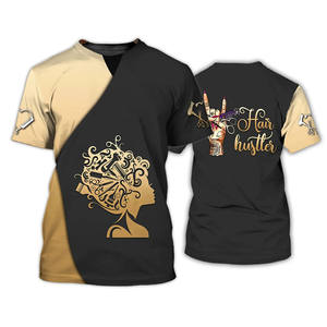 Mode Nouveau salon de coiffure barbier femmes T-shirt impression 3D peut être personnalisé pour les hommes et les femmes hauts à manches courtes - Product Image 5