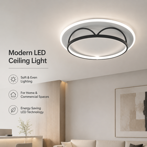 Plafonnier LED moderne en acrylique et fer forgé, à montage encastré, télécommande, variateur de lumière, tricolore, pour chambre à coucher, salon, décoration intérieure - Product Image 2