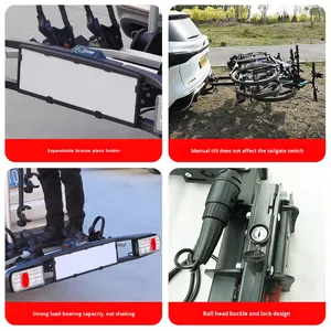 Support de fixation arrière <span class=keywords><strong>pour</strong></span> vélo de route et VTT, <span class=keywords><strong>porte</strong></span>-vélo arrière tout-terrain <span class=keywords><strong>pour</strong></span> SUV - Product Image 3