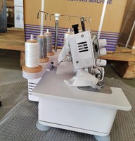 Machine à coudre surjeteuse multifonctionnelle JUKKY 5-535 à 5 fils, moteur métallique, utilisation facile, deux aiguilles pour usage domestique