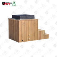 Baignoire de plongeon froid en acier inoxydable Vapasauna pour 2 personnes, baignoire à eau froide avec cèdre rouge pour hôtel, bien-être et salle de sport
