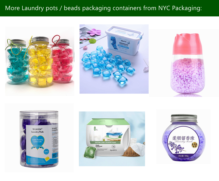 300g,400g,500g,600g,800g Laundry Gel Pods Packaging Detergent Capsules Plastic Container