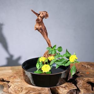 Organisateur de fleurs en céramique disque de fleurs ensemble de fleurs style <span class=keywords><strong>japonais</strong></span> <span class=keywords><strong>petit</strong></span> pot de fleurs frais uni - Product Image 4