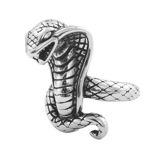 Snake <b>Ring</b> Men's Stainless Steel Animal Shape Punk Style Gift Jewelry <b>Large</b> Silver US Size 21027 - Product Image 5