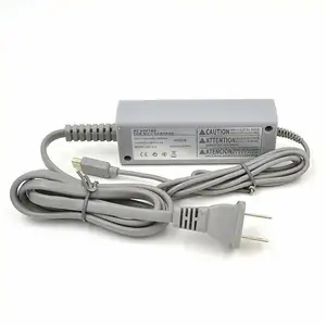Adaptador de fuente de alimentación de CA para Nintendo Wii U, cable de enchufe para consola de juegos, mando a distancia, cargador para Wiiu