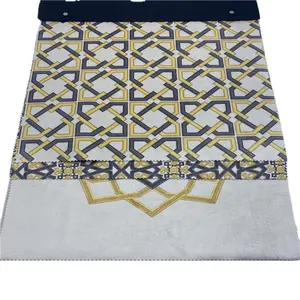 Saudi print fabric velvet print sofa fabrics with tc backing printing on fabric sofa for hometextile